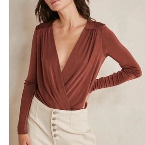 Free People Intimately Turnt Bodysuit Plunging Neck Size Medium